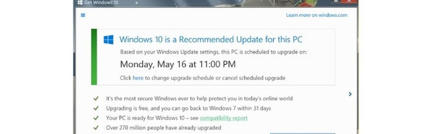 Windows 10 Upgrade Being Forced On You