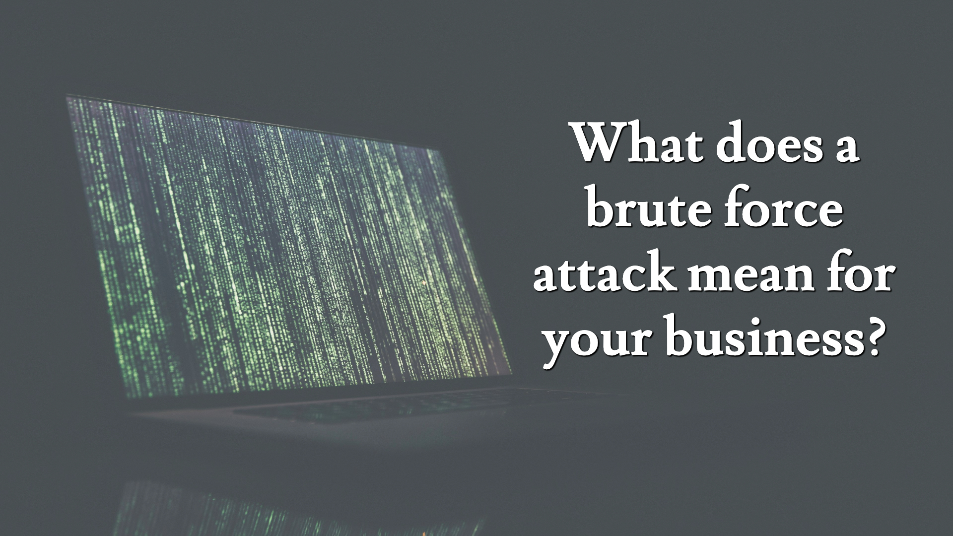 What does a brute force attack mean for your business?