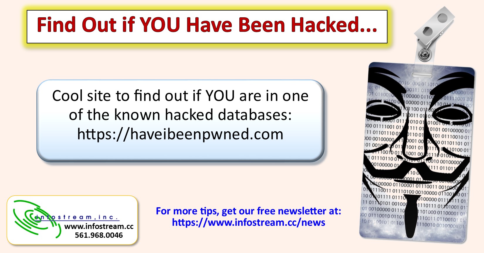 Have other companies leaked your information?  One easy way to find out what databases you are in.