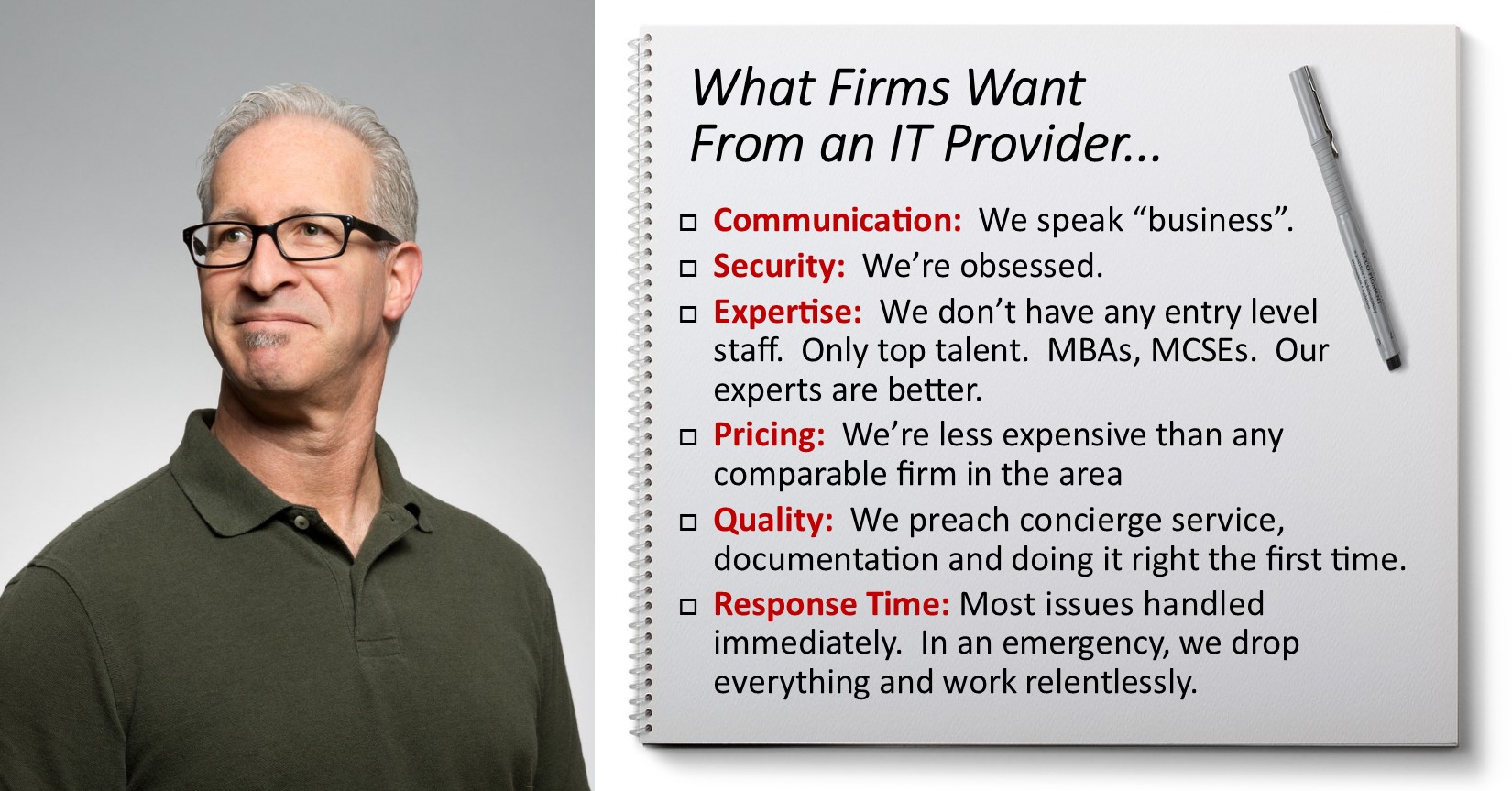 What do YOU want from an IT provider?