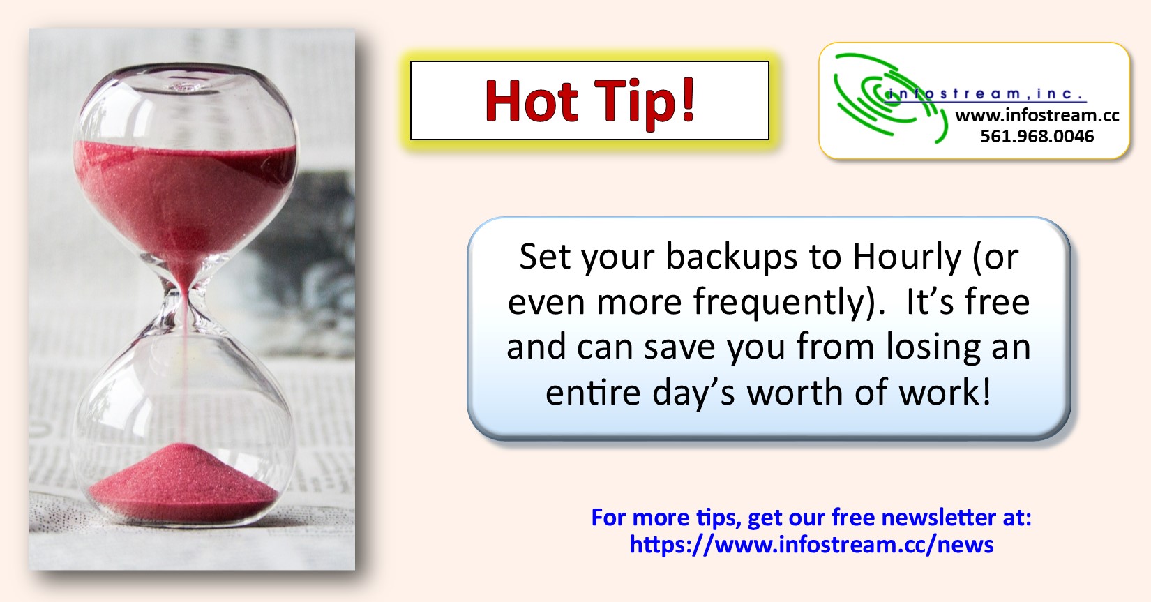 Backing up hourly is easy!