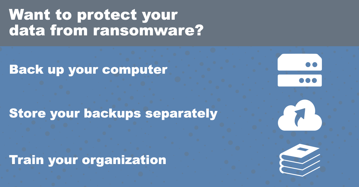 The basics of protecting your company from ransomware.